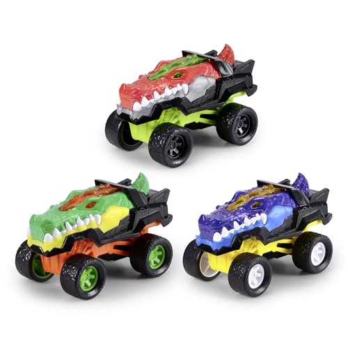 Dickie Toys - Metal Monster Gator Auto (15 cm) - Krokodil-Monstertruck ab 3 Jahre, Spielzeugauto für Kinder mit Rückzug, Federung & Gummireifen (3-Fach Sortiert, zufällige Auswahl) von Dickie Toys