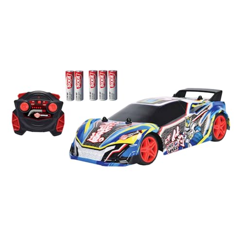 Dickie Toys - RC Auto Laser Samurai (22 cm) - ferngesteuertes Auto ab 6 Jahre mit Licht & Sounds, Remote Control Car für Kinder, 10 km/h, 2,4 GHz Fernbedienung, inkl. Batterien von Dickie Toys