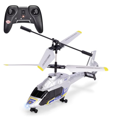 Dickie Toys - RC Polizei-Hubschrauber Airbus H160 (21 cm) - Ferngesteuerter Helikopter ab 8 Jahre mit Flugstabilisator und Licht, Spielzeug für Kinder, inkl. Fernbedienung und Batterien von Dickie Toys