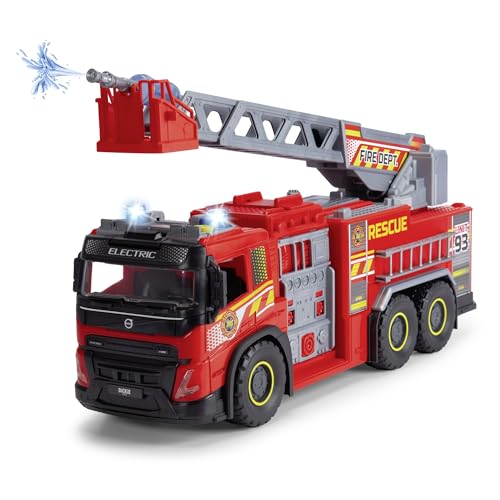 Dickie Toys - Volvo FMX Giant Fire Truck (57 cm) - extra-großes Feuerwehrauto mit Wasserspritze und Leiter, Feuerwehr-Truck für Kinder ab 3 Jahre mit Licht und Sound, inklusiv Batterien von Dickie Toys