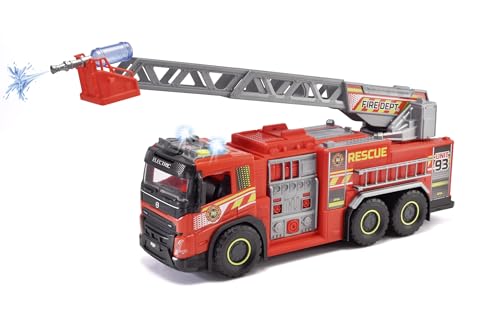 Dickie Toys - Volvo FMX Giant Fire Truck (57 cm) - extra-großes Feuerwehrauto mit Wasserspritze und Leiter, Feuerwehr-Truck für Kinder ab 3 Jahre mit Licht und Sound, inklusiv Batterien von Dickie Toys