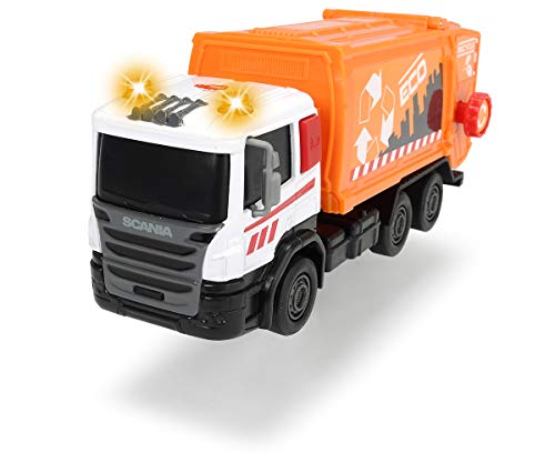 Dickie Toys Scania City Team, Müllauto, Müllwagen, Lastwagen, Müllabfuhr Kinder, 17 cm, 3-sort. von Dickie Toys