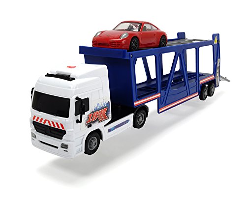 Dickie Toys Stack & Store Autotransporter mit Platz für 36 Fahrzeuge, Grün von Dickie Toys