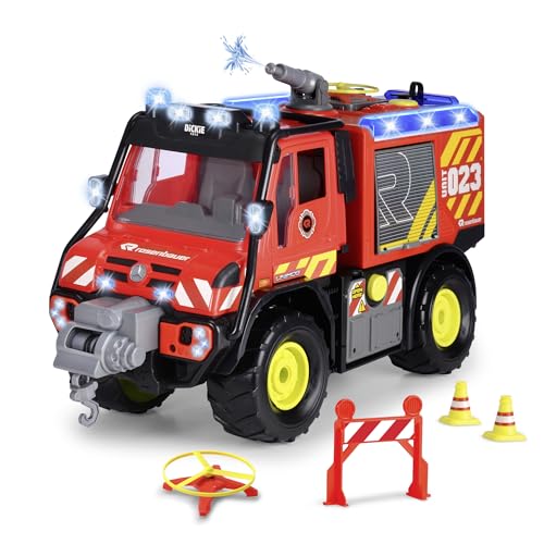 Dickie Toys - Unimog U530 Fire Rescue (50 cm) - großes Feuerwehrauto mit Wasserspritze & Seilwinde per Stick-Controller, Kinder-Spielzeug ab 3 Jahre mit Licht & Sound, inkl. Batterien von Dickie Toys