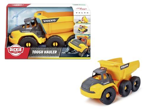 Dickie Toys - Volvo Kipplaster Tough Hauler (26 cm) - Spielzeug-Muldenkipper für Kinder ab 3 Jahre mit Freilauf und beweglicher Ladefläche, als Sandspielzeug geeignet von Dickie Toys