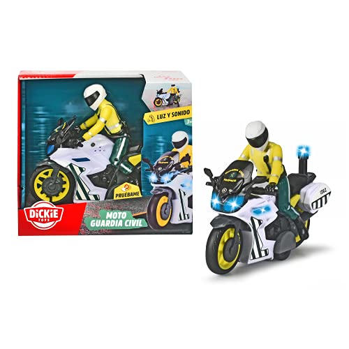 Dickie Toys - Yamaha-Motorrad der Zivilgarde, mit abnehmbarem Gelenk, Reibung, mit Licht und Sound, geeignet für Jungen und Mädchen ab 3 Jahren – 17 cm von Dickie Toys