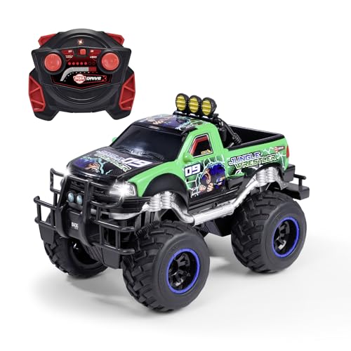 Dickie Toys - RC Auto Jungle Wrestler Ford F150 (30 cm) - Ferngesteuerter Monstertruck ab 6 Jahre mit Licht - Remote Control Car für Kinder, 10 km/h, 2,4 GHz Fernbedienung, inkl. Batterien & Akku von Dickie Toys