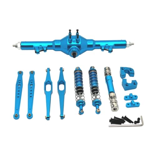 Dickly 1/12 RC Auto Metall Upgrade Kits Hinterachse Vorrichtungen Ersatzteile Anzug Hobby Werkzeug Differential Hinterachse für 12429 12423 Crawler, BLAU von Dickly