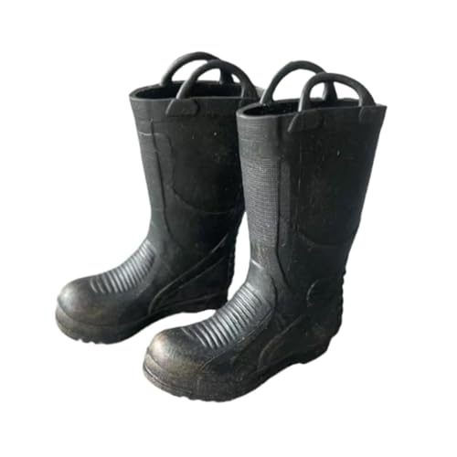 Dickly 1/6 Mann Schuhe Feuerwehrmann Stiefel Simulation Klassische Schuhe Pretend Spielen Spielzeug für 12'' Männliche Figur Puppe Cosplay Dress up ACCS von Dickly