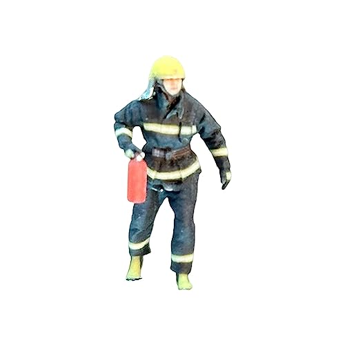 Dickly 1/64 Harz-Feuerwehrmann-Figuren, Modelleisenbahnen, Menschenfiguren, winzige Menschen, Modell für Diorama, Fotografie-Requisiten, Stil a von Dickly