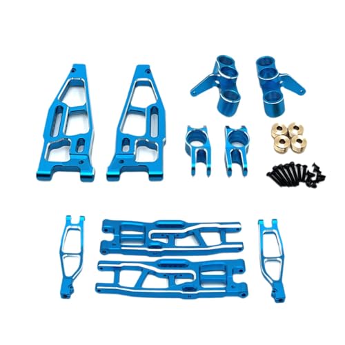 Dickly 1/8 RC Auto Upgrades Zubehör Vorne Hinten Arme Hohe Leistung Einfache Installation Premium Modifizierte Teil Lenkung Cups, Blau von Dickly