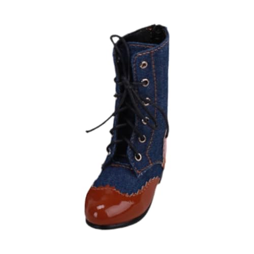 Dickly 1:Figuren-Stiefel, Kugelgelenk-Puppenschuhe, modisch für 30 cm große Puppen, DIY-weibliche Figurenstiefel, 12-Zoll-Puppen-Stiefel mit, Blau von Dickly