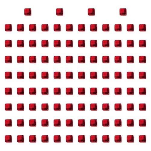 Dickly 100 Stück Acrylwürfel Würfel Bausteine Brettspiel Sensorisches Trainingsspielzeug für Klassenzimmer, Rot Dickly 100 Stück Acrylwürfel Würfel Bausteine Brettspiel Sensorisches Trainingsspielzeug für Klassenzimmer, Rot von Dickly