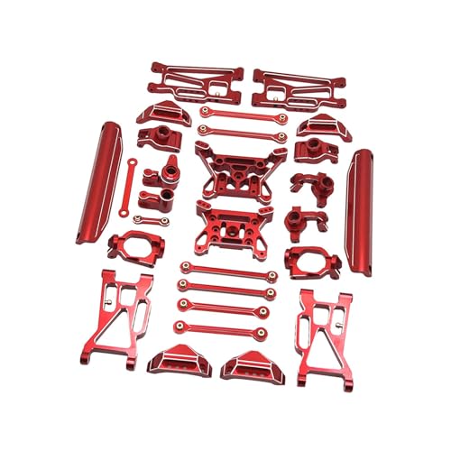 Dickly 15x RC Autoteil-Ersatzkits ersetzt modifiziertes Nachrüstzubehör für 10208 Crawler RC Hobby Car Maßstab 1/10, ROT von Dickly