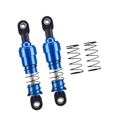 Dickly 2X RC Stoßdämpfer Upgrade Aluminium Legierung Öl Gefüllt Stoßdämpfer RC Dämpfer Set für 1/10 Fahrzeuge RC Auto LKW DIY Zubehör, Blau von Dickly