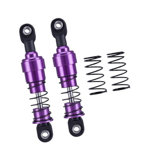 Dickly 2X RC Stoßdämpfer Upgrade Aluminium Legierung Öl Gefüllt Stoßdämpfer RC Dämpfer Set für 1/10 Fahrzeuge RC Auto LKW DIY Zubehör, Violett von Dickly