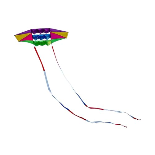 Dickly 3D-Drachen fliegen, Traktionsdrachen, einfach zu tragen, 10 m, Schwänze, Stranddrachen, Kinderspiel, Aktivität, bunt, für Rasen, Reisen, Hof von Dickly