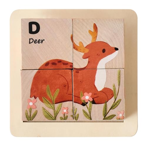 Dickly 3D-Holzpuzzle, 3D-Steckpuzzle, Holzblockspiele für Kinder, Tiererkennung für 3-, 4- und 5-jährige Kinder, Geburtstagsgeschenke, Waldtier Dickly 3D-Holzpuzzle, 3D-Steckpuzzle, Holzblockspiele für Kinder, Tiererkennung für 3-, 4- und 5-jährige Kinder, Geburtstagsgeschenke, Waldtier von Dickly