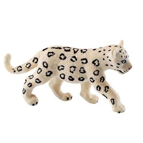 Dickly 3X Leoparden Spielzeugfigur, Schneeleoparden Spielset, Modell, Realistische Tierstatue von Dickly