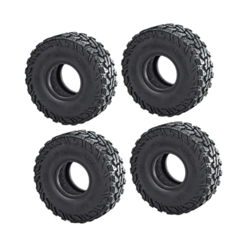 Dickly 4X RC Crawler Reifen 1,9 Zoll Reifen Weiche Simulation Kies Reifen Haut Klettern Auto Reifen für 90046 Zubehör Teile von Dickly