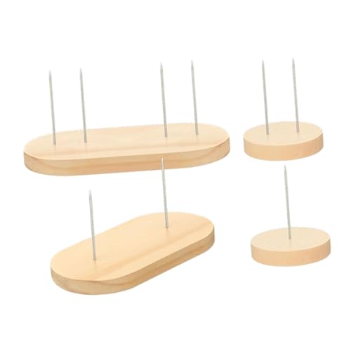 Dickly 4pcs Häkelpuppe Ständer Holzbasis Puppenanzeige Halterung für Aktionszahlen Puppen von Dickly