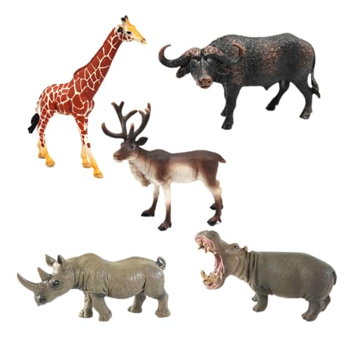 Dickly 5X Tierfiguren Pädagogisches Lernspielzeug Ornament Kognitive Spielzeug Simulation Tierfiguren Realistische Tiere Spielzeug für Jungen, Stil b von Dickly