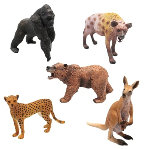 Dickly 5X Tierfiguren Pädagogisches Lernspielzeug Ornament Kognitive Spielzeug Simulation Tierfiguren Realistische Tiere Spielzeug für Jungen, Stil c von Dickly