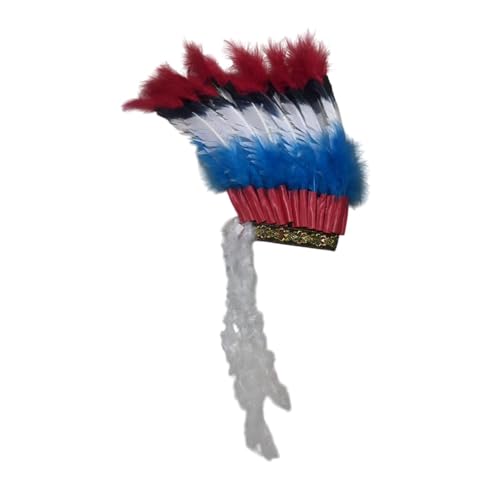 Dickly American Chief Indian Native Hut Headwear Feather Kopfschmuck für Festival, Style A von Dickly