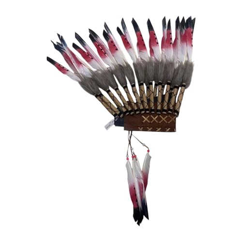 Dickly American Chief Indian Native Hut Headwear Feather Kopfschmuck für Festival, Style B von Dickly