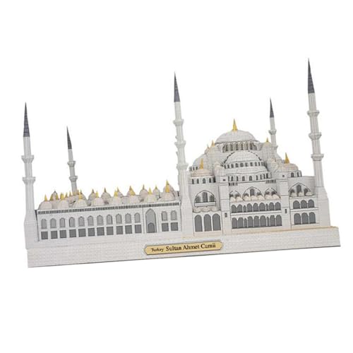 Dickly Architektur-Modellbausätze für die türkische Moschee, DIY-Bausätze, Basteln, Sammlungskonstruktionsmodell, 3D-Puzzles für den Desktop-Geburtstag von Dickly