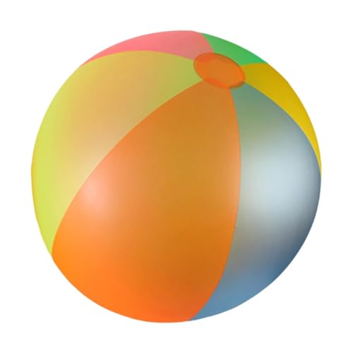 Dickly Aufblasbarer Strandball Regenbogen Beach Ball Blasbarer Ball Swimming Pool Spielzeug für Kinder, 100cm von Dickly