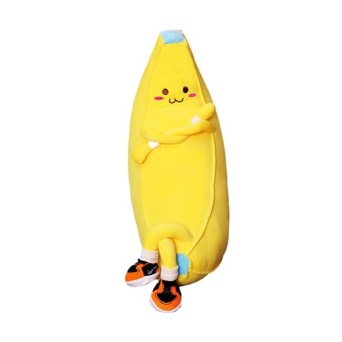 Dickly Banana Plüsch Puppenspielzeug Begleitgefüllte Spielzeug Geburtstagsgeschenk für Wohnzimmer Schlafzimmer Bettsofa, 50cm von Dickly