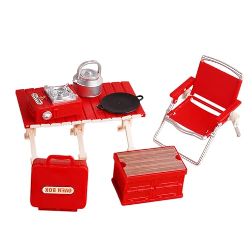 Dickly Campingspielzeug für, Puppenhaus, Outdoor-Szenen-, Rollenspielset, Outdoor-Spielzeug, Rollenspiel für Kleinkinder ab 3 Jahren, 4, 5, 6, Rot Dickly Campingspielzeug für, Puppenhaus, Outdoor-Szenen-, Rollenspielset, Outdoor-Spielzeug, Rollenspiel für Kleinkinder ab 3 Jahren, 4, 5, 6, Rot von Dickly