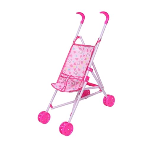 Dickly Faltbarer Babypuppen -Kinderwagen tun Play Kids Doll Accessoires Push Pram Push Cart Spielzeug, Style A von Dickly