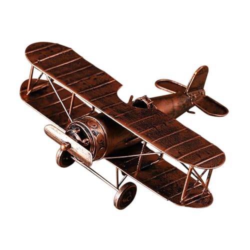 Dickly Flugzeugmodell aus Druckgussmetall, Schreibtisch-Ornament, Geschenke, Flugzeug-Ornamente, kleines -Flugzeugmodell für Büro, Schlafzimmer, Bronze von Dickly