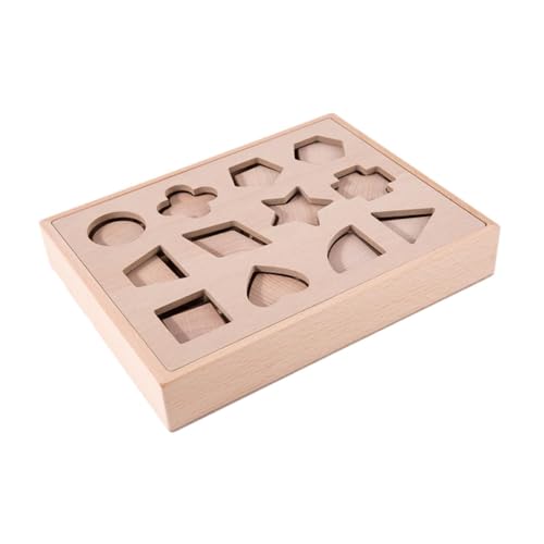 Dickly Form Sortierung Spielzeug Holzformpuzzle Räumliche Vorschullernlernfarbe Erkennung Holzform Sortierer für Jungen Mädchen, Holzfarbe von Dickly