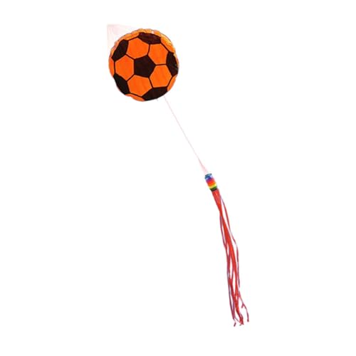 Dickly Fußball -Kite - -Aktivitätsspiel leicht zu fliegen 1,5 m Freizeitsportspielzeug für Jungen Mädchen Kinder Hof Gartenreisen, Orange von Dickly