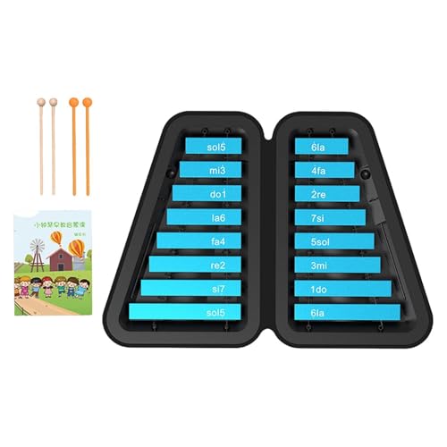 Dickly Glockenspiel 16-Noten-Xylophon Leicht zu erlernendes frühes Musikspielzeug Aufklärungsmusikinstrument Professionelles für Kinder im Vorschulalter , Blau von Dickly