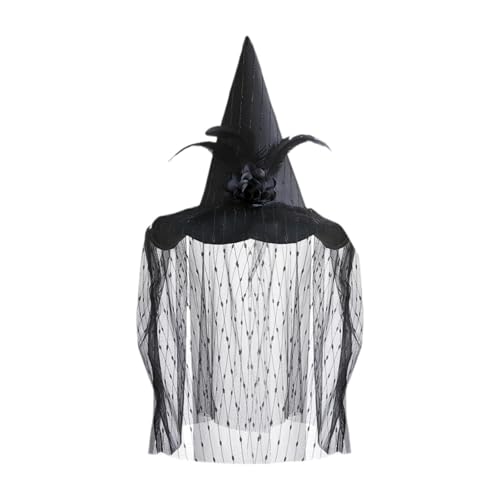 Dickly Halloween Hexenhut Gothic Spitzhut für Maskerade Bühnenauftritt Cosplay von Dickly