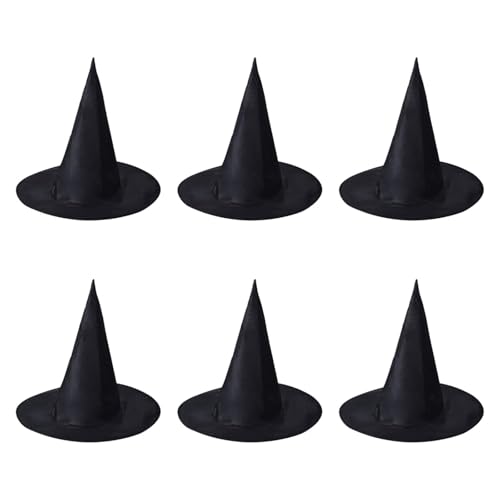 Dickly Halloween Hexenhut Zaubererhut Kopfbedeckung Zauberinhut Hexenspitzer Hut für Cosplay Bühnenauftritte Festivals Partygeschenk, s von Dickly