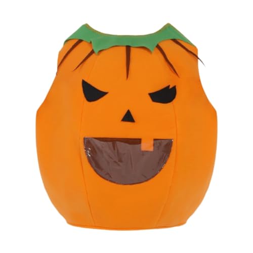 Dickly Halloween Kürbis Kostüm Anzug Atmungsaktiv Kürbis Süßigkeiten Outfit für Maskerade, S von Dickly