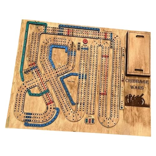 Dickly Holz-Cribbage-Brettspiel-Set, Holzornament, multifunktionales Familienunterhaltungsspiel, Nachtbarspiele, Familien, Kinder im Alter von Dickly