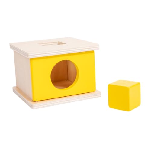 Dickly Holzobjekt Beständigkeit Box Holzform Matching Box Frühes Lernen für Kinder, Gelb von Dickly