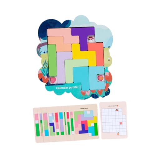 Dickly Holzpuzzle, Lernspielzeug, Holzklötze, Puzzle für Farbwahrnehmung, Transport von Dickly