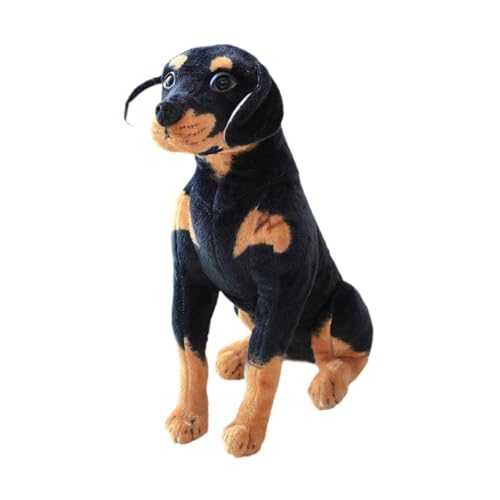 Dickly Hundesimulationsspielzeug, lebensechte Hundestatue, Stofftier für Zuhause, Weihnachten, Kinder, 30cmx23cm von Dickly