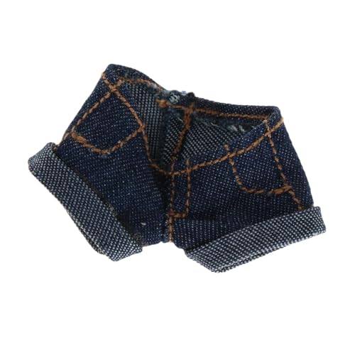 Dickly Jeans-Shorts im Maßstab 1/12 für Figuren im Hot Short-, stylisches Retro-Casual-Mode-Kostüm für 6-Zoll-weibliche Figuren, Zubehör, BLAU von Dickly