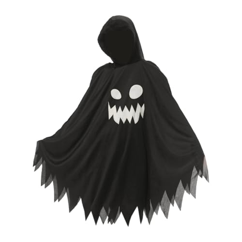 Dickly Jungen Halloween Cape Weiche Vielseitige Cosplay Requisiten Umhänge für Bühnenauftritte, Schwarz von Dickly