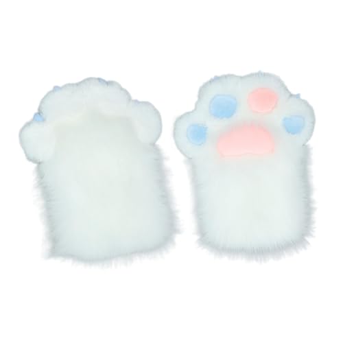 Dickly Katzenpfoten-Handschuhe, warm, originelle Kätzchen-Klauen-Handschuhe für Partys, Kostüme, Rollenspiele, Rosa Blau Pads Blau von Dickly