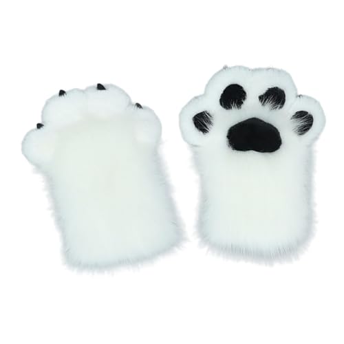 Dickly Katzenpfoten-Handschuhe, warm, originelle Kätzchen-Klauen-Handschuhe für Partys, Kostüme, Rollenspiele, Schwarze Pads Schwarz von Dickly