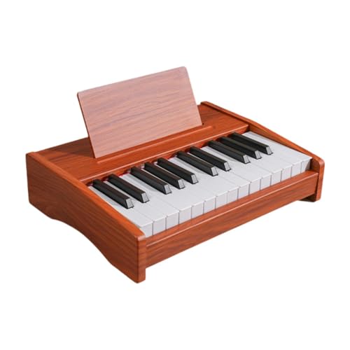 Dickly Kids Piano Keyboard, elektronisches Spielzeug, Klavier 25 Tasten Musiktümen, Instrument für Jungen Mädchen , Braun von Dickly